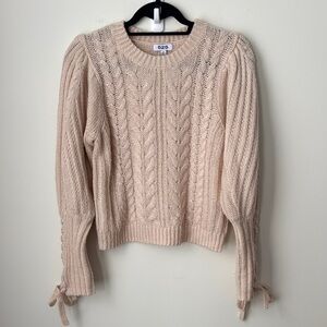 525 America Women's Beige Cable Knit Sweater